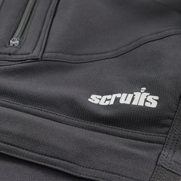 Scruffs Tech 4-Way Stretch Holster and Knee Pocket Trousers with Cordura and Ripstop Black 3#colour_black