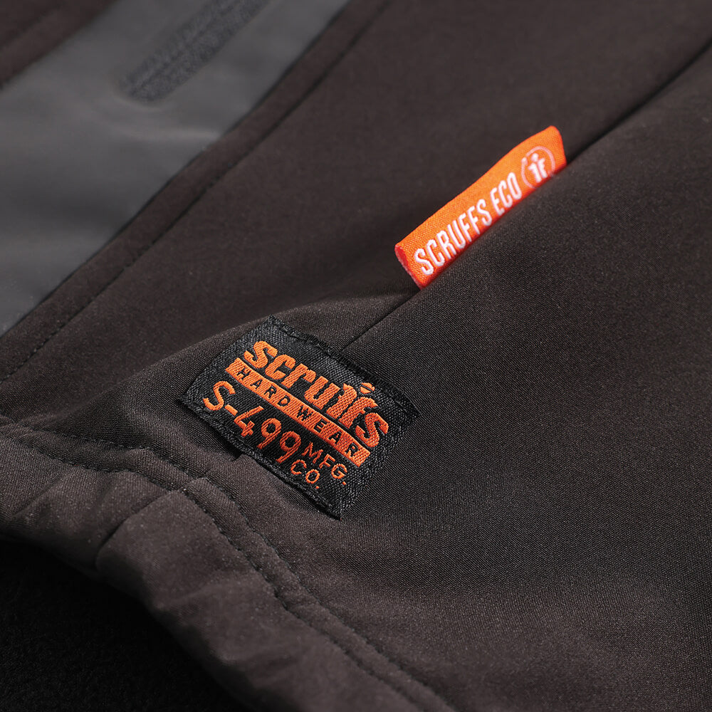 Scruffs Trade Breathable Fleece-Lined Softshell Jacket Black 4#colour_black