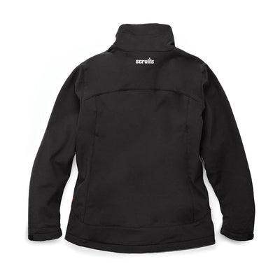 Scruffs Womens Trade Fleece-Lined Water Resistant Softshell Jacket Black 2#colour_black