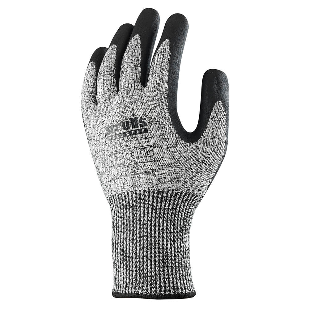 Scruffs Worker Cut-Resistant Gloves Grey 1#colour_grey