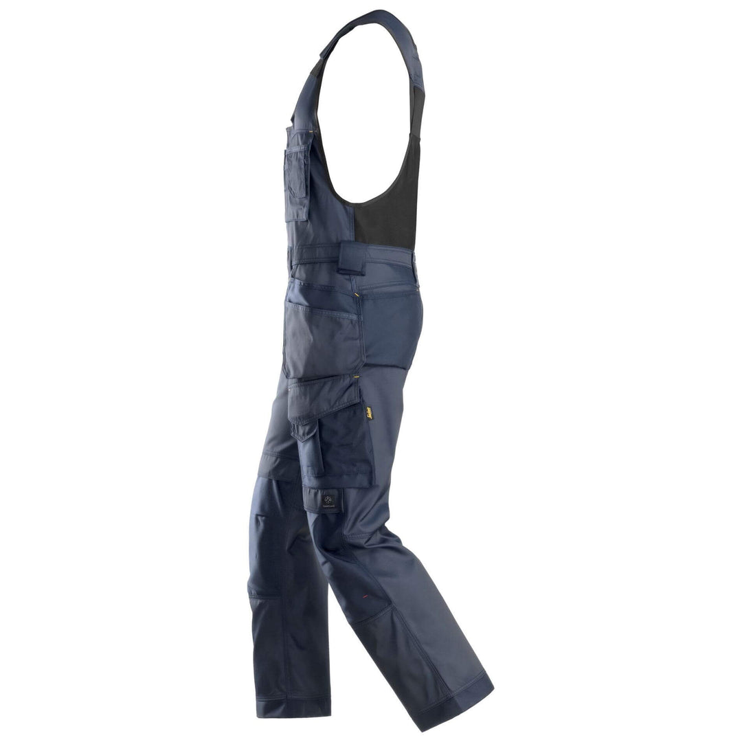 Snickers 0212 Craftsmen One piece Trousers Holster Pockets DuraTwill Navy Navy left #colour_navy-navy