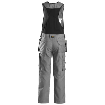 Snickers 0214 Craftsmen One piece Trousers Holster Pockets Canvas+ Grey Grey back #colour_grey-grey