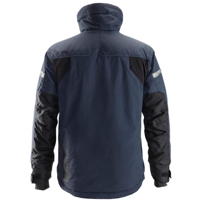 Snickers 1100 AllroundWork 37.5 Insulated Jacket Navy Black back #colour_navy-black