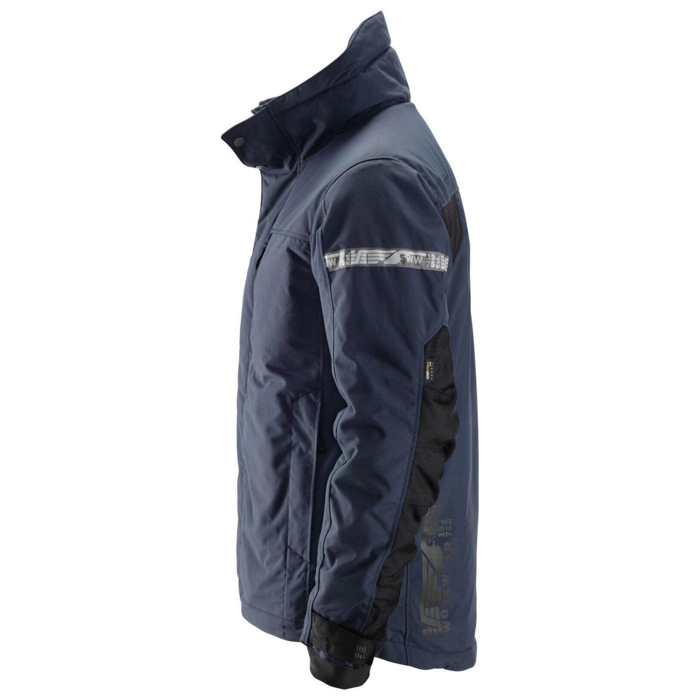 Snickers 1100 AllroundWork 37.5 Insulated Jacket Navy Black left #colour_navy-black