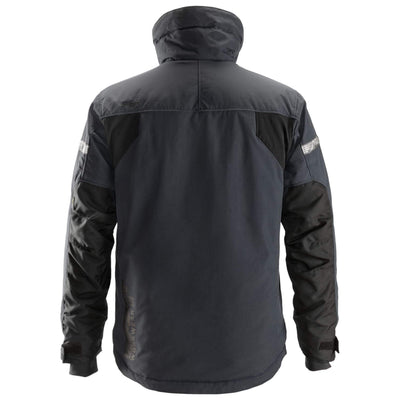 Snickers 1100 AllroundWork 37.5 Insulated Jacket Steel Grey Black back #colour_steel-grey-black