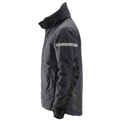 Snickers 1100 AllroundWork 37.5 Insulated Jacket Steel Grey Black left #colour_steel-grey-black