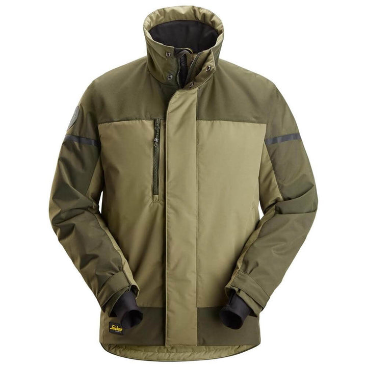 Snickers 1106 AllroundWork Insulated Jacket Khaki Green Dark Khaki Green Main #colour_khaki-green-dark-khaki-green