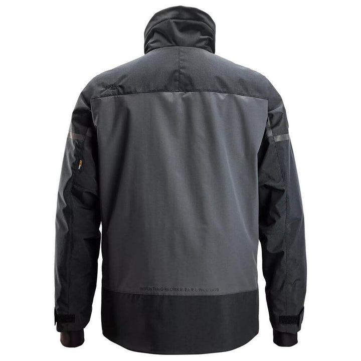Snickers 1106 AllroundWork Insulated Jacket Steel Grey Dark Steel Grey back #colour_steel-grey-dark-steel-grey
