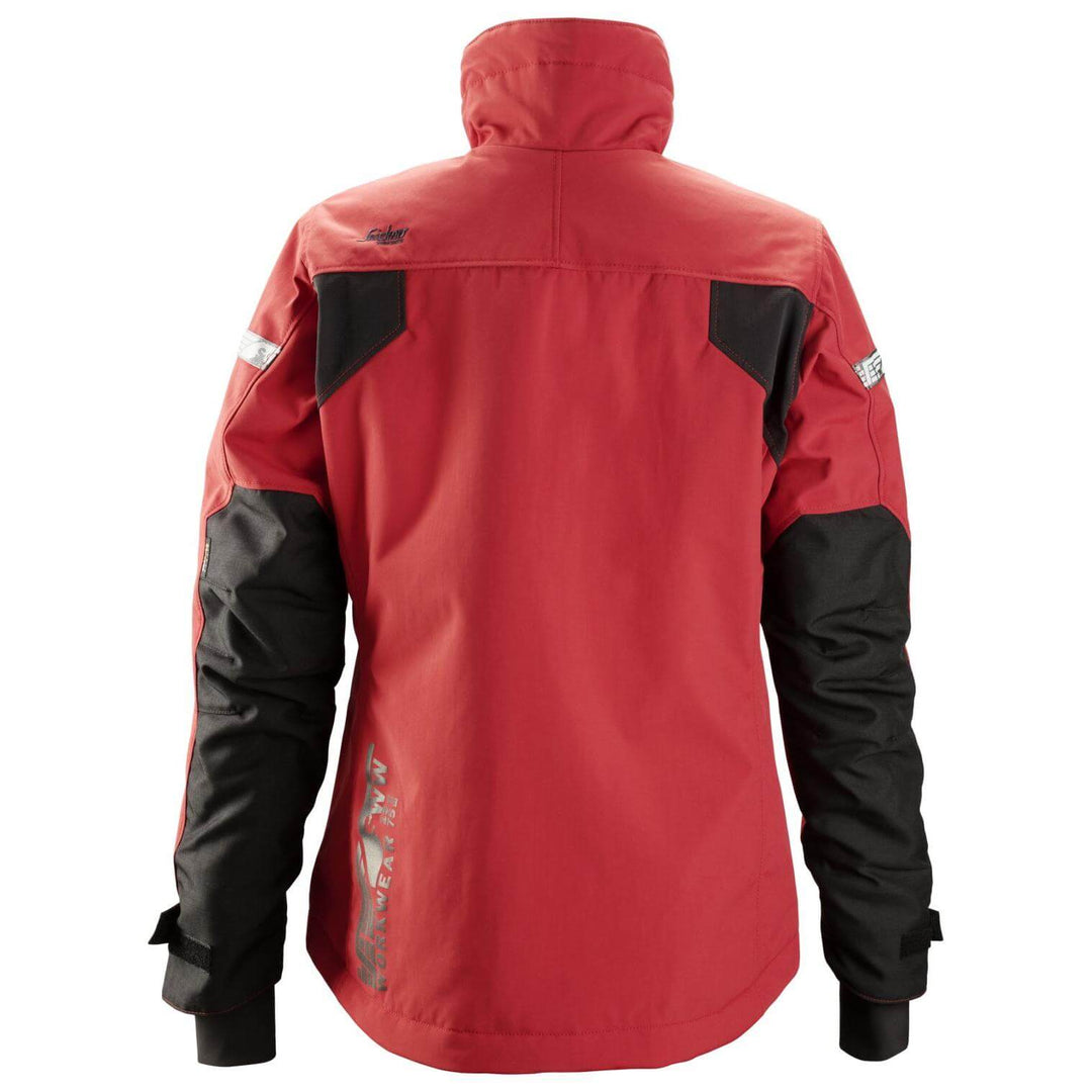 Snickers 1107 AllroundWork Womens 37.5 Insulated Jacket Chili Red Black back #colour_chili-red-black