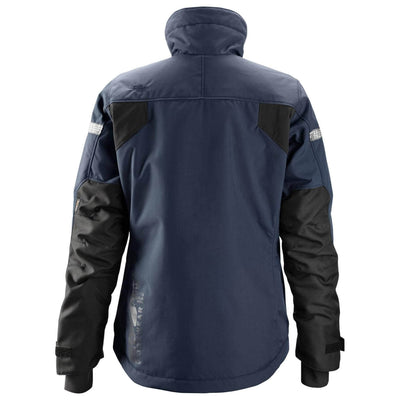 Snickers 1107 AllroundWork Womens 37.5 Insulated Jacket Navy Black back #colour_navy-black