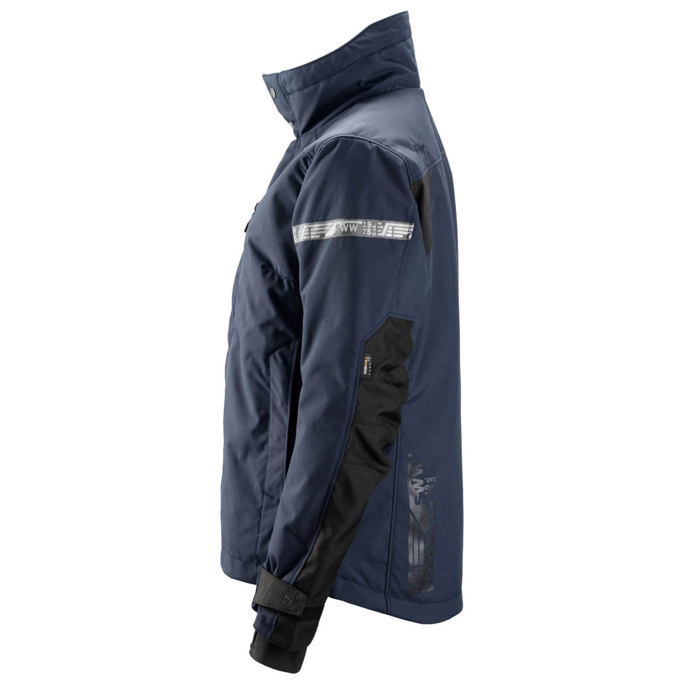 Snickers 1107 AllroundWork Womens 37.5 Insulated Jacket Navy Black left #colour_navy-black