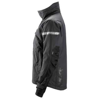 Snickers 1107 AllroundWork Womens 37.5 Insulated Jacket Steel Grey Black left #colour_steel-grey-black