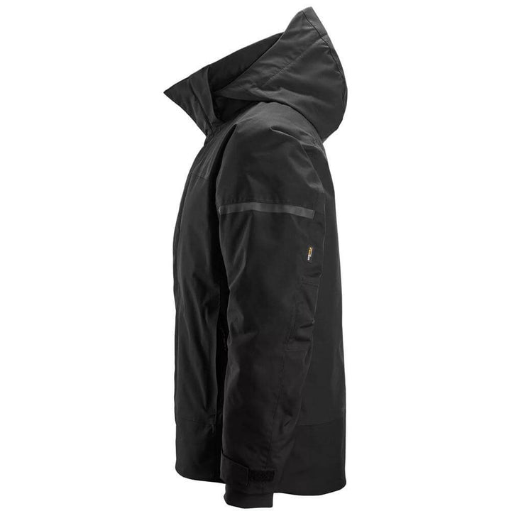 Snickers 1112 AllroundWork Waterproof Insulated Jacket Black Black left #colour_black-black