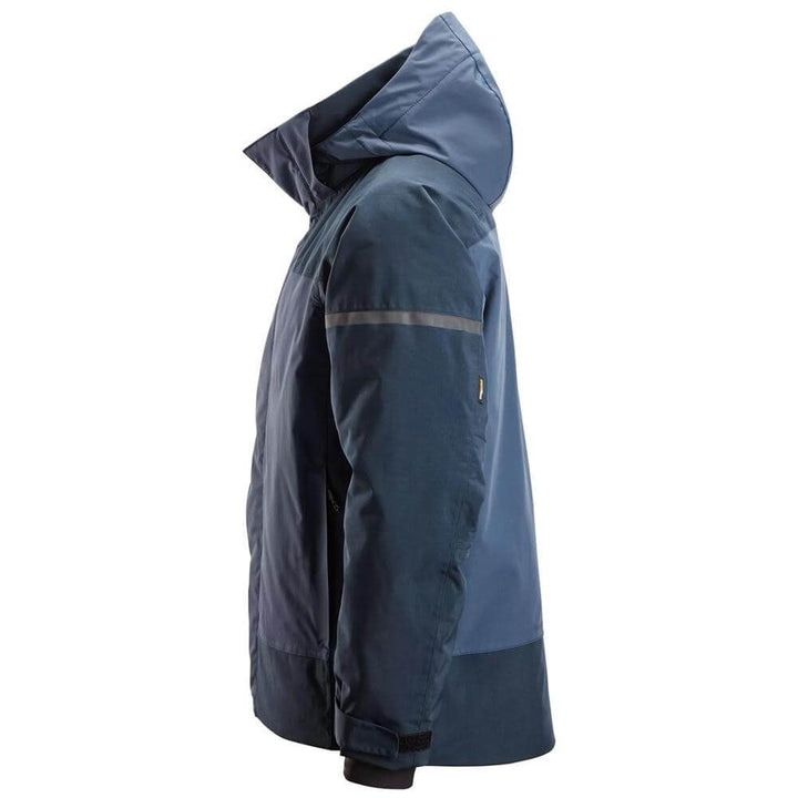Snickers 1112 AllroundWork Waterproof Insulated Jacket Navy Dark Navy left #colour_navy-dark-navy