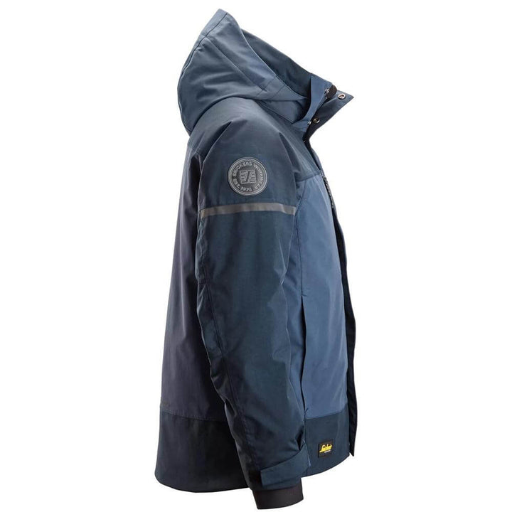 Snickers 1112 AllroundWork Waterproof Insulated Jacket Navy Dark Navy right #colour_navy-dark-navy