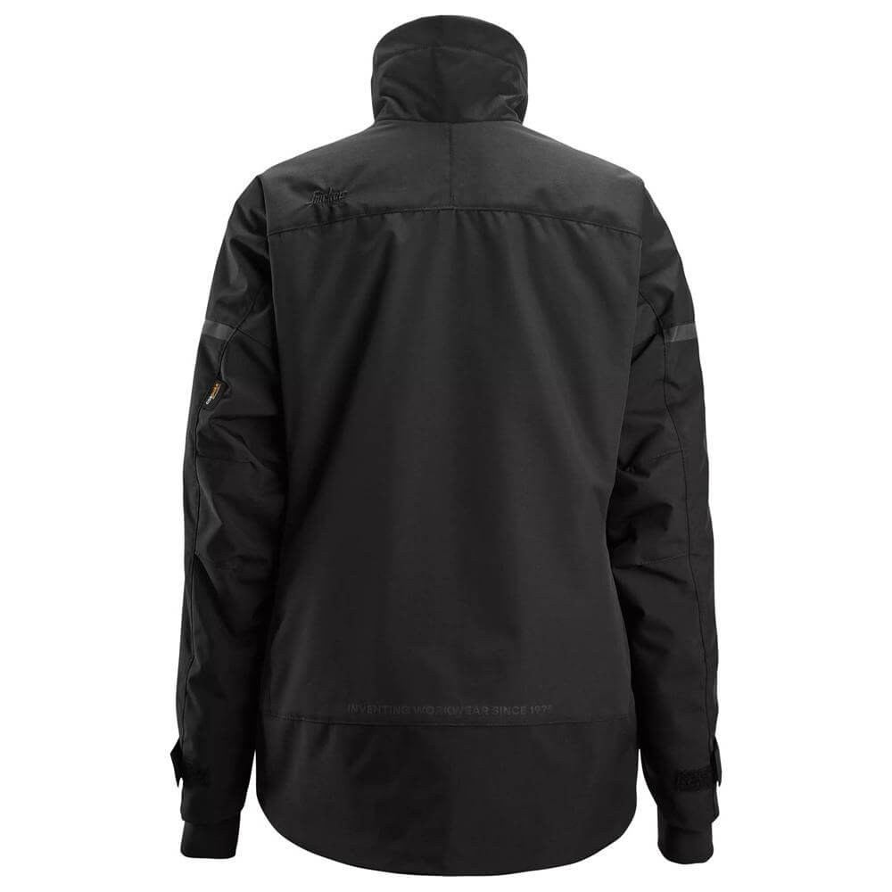 Snickers 1117 AllroundWork Womens Insulated Jacket Black Black back #colour_black-black