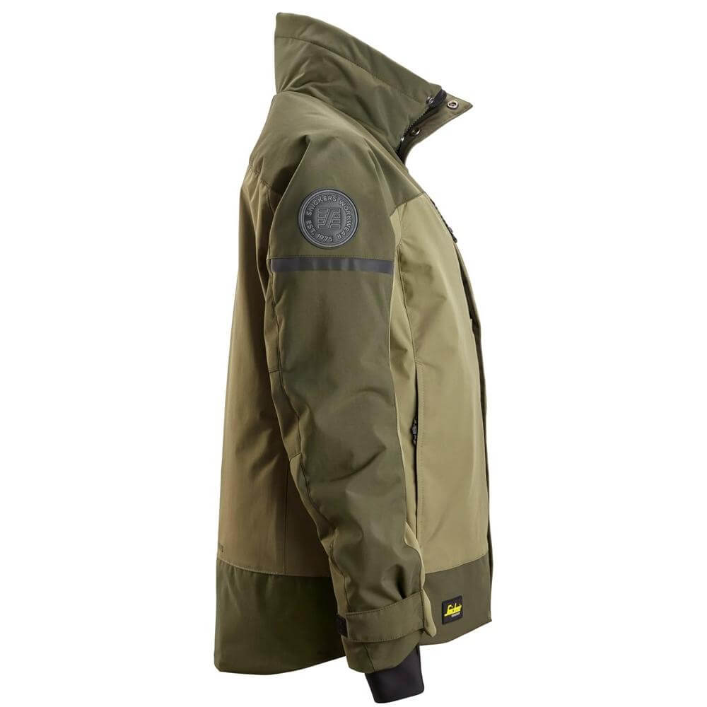 Snickers 1117 AllroundWork Womens Insulated Jacket Khaki Green Dark Khaki Green right #colour_khaki-green-dark-khaki-green