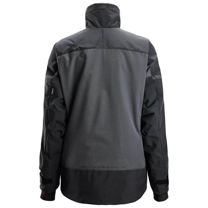 Snickers 1117 AllroundWork Womens Insulated Jacket Steel Grey Dark Steel Grey back #colour_steel-grey-dark-steel-grey