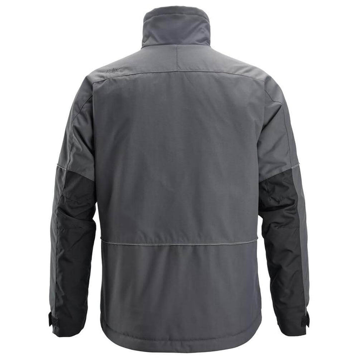 Snickers 1158 AllroundWork Winter Jacket Steel Grey Black back #colour_steel-grey-black