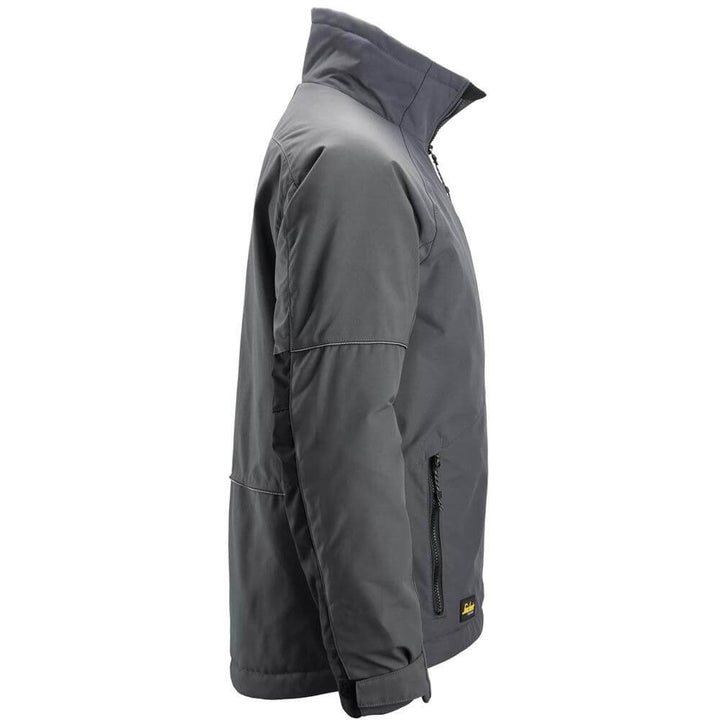 Snickers 1158 AllroundWork Winter Jacket Steel Grey Black left #colour_steel-grey-black