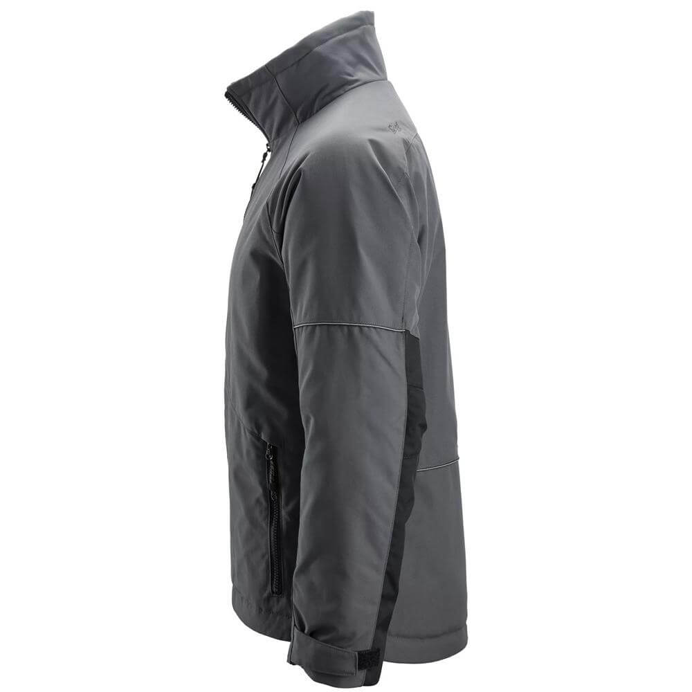 Snickers 1158 AllroundWork Winter Jacket Steel Grey Black right #colour_steel-grey-black
