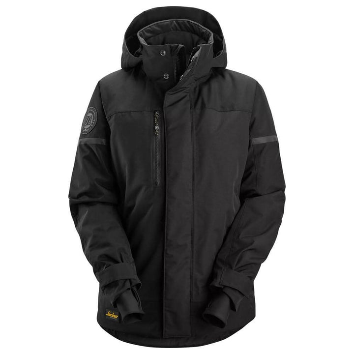 Snickers 1177 AllroundWork Womens Waterproof Insulated Jacket Black Black Main #colour_black-black