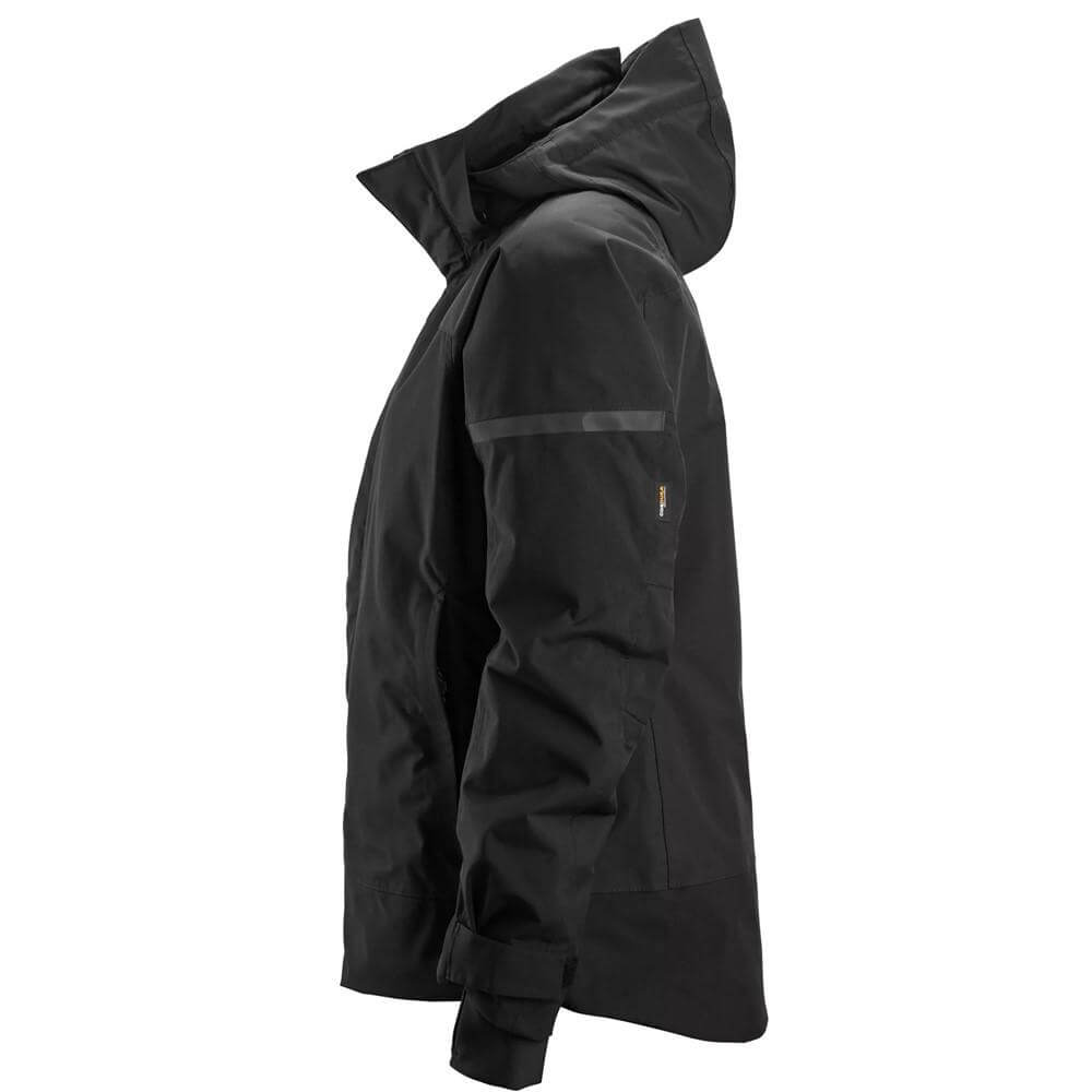 Snickers 1177 AllroundWork Womens Waterproof Insulated Jacket Black Black left #colour_black-black