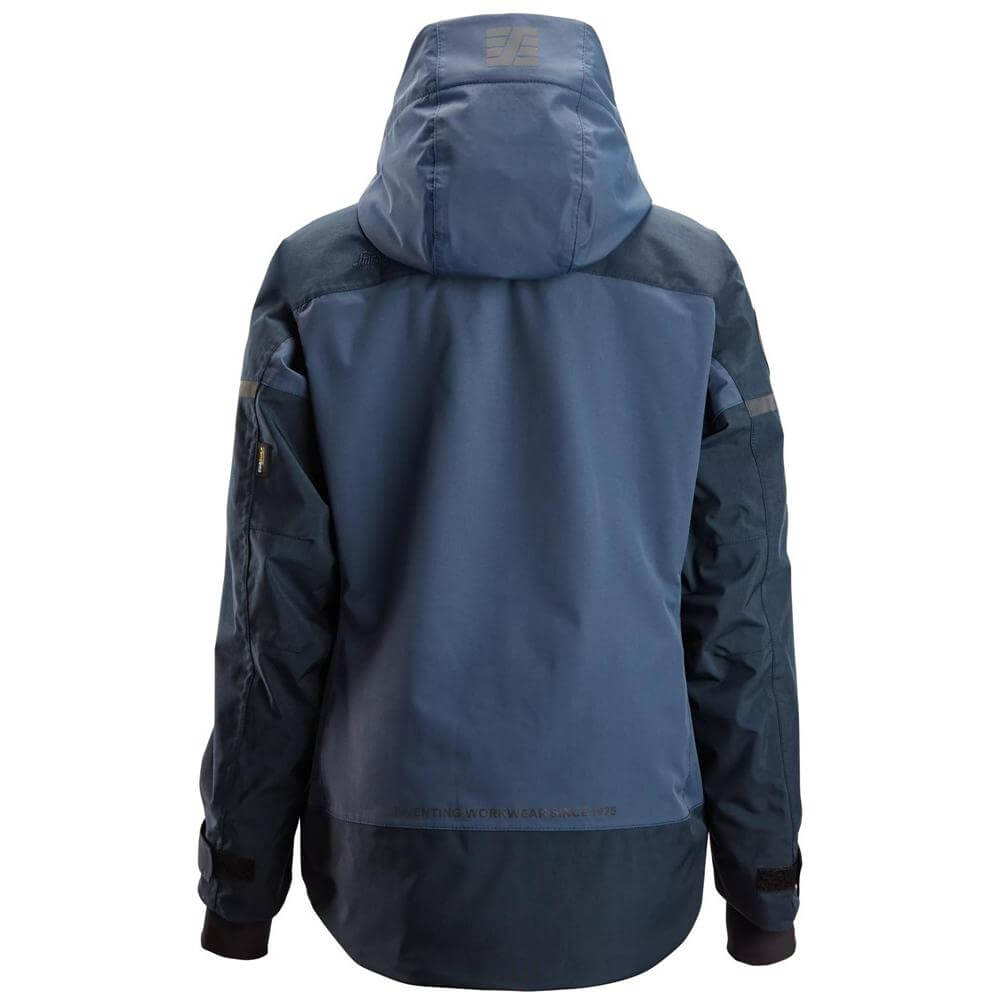 Snickers 1177 AllroundWork Womens Waterproof Insulated Jacket Navy Dark Navy back #colour_navy-dark-navy