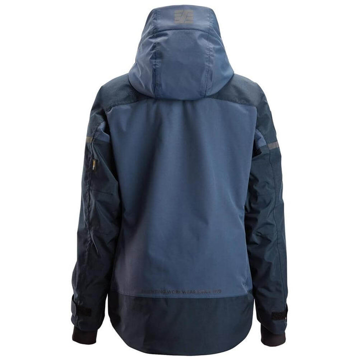 Snickers 1177 AllroundWork Womens Waterproof Insulated Jacket Navy Dark Navy back #colour_navy-dark-navy