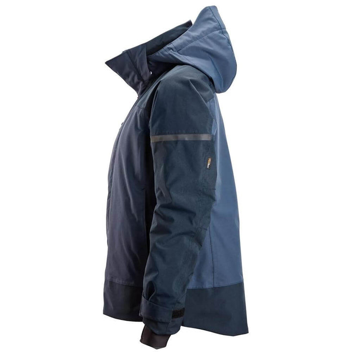 Snickers 1177 AllroundWork Womens Waterproof Insulated Jacket Navy Dark Navy left #colour_navy-dark-navy