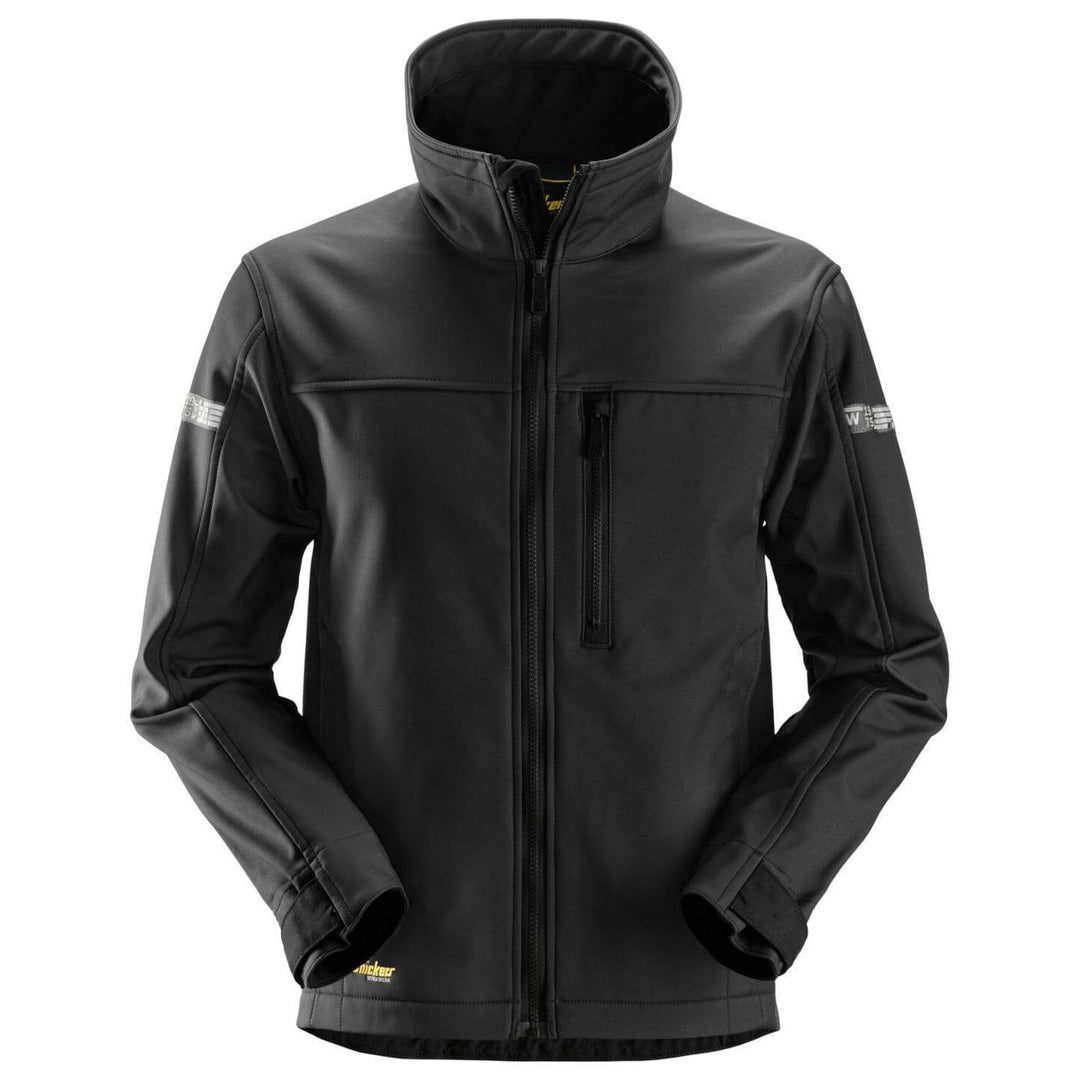 Snickers 1200 AllroundWork Soft Shell Jacket Black Black Main #colour_black-black