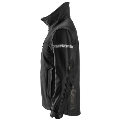 Snickers 1200 AllroundWork Soft Shell Jacket Black Black left #colour_black-black
