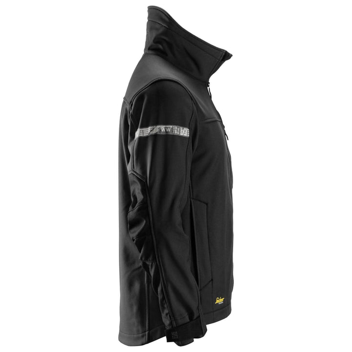 Snickers 1200 AllroundWork Soft Shell Jacket Black Black right #colour_black-black