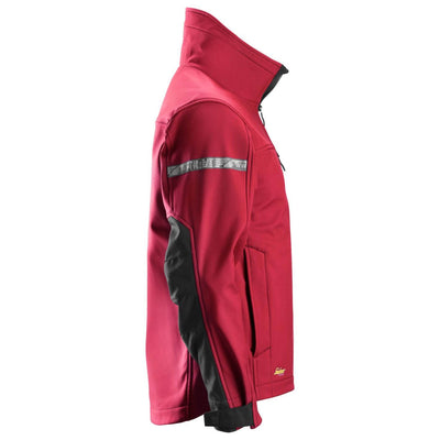 Snickers 1200 AllroundWork Soft Shell Jacket Chili Red Black right #colour_chili-red-black