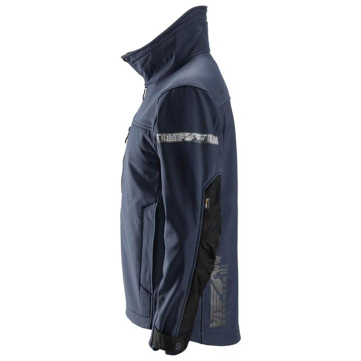 Snickers 1200 AllroundWork Soft Shell Jacket Navy Black left #colour_navy-black