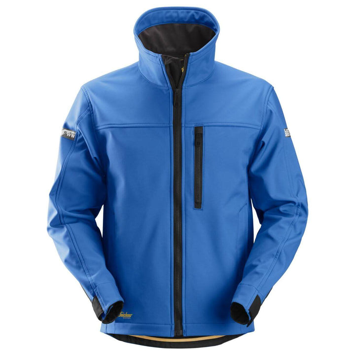 Snickers 1200 AllroundWork Soft Shell Jacket True Blue Black Main #colour_true-blue-black