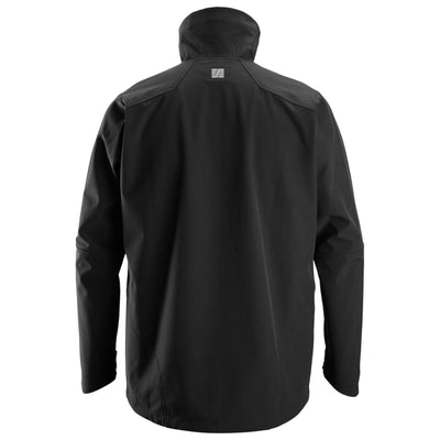 Snickers 1205 AllroundWork Windproof Soft Shell Jacket Black back #colour_black
