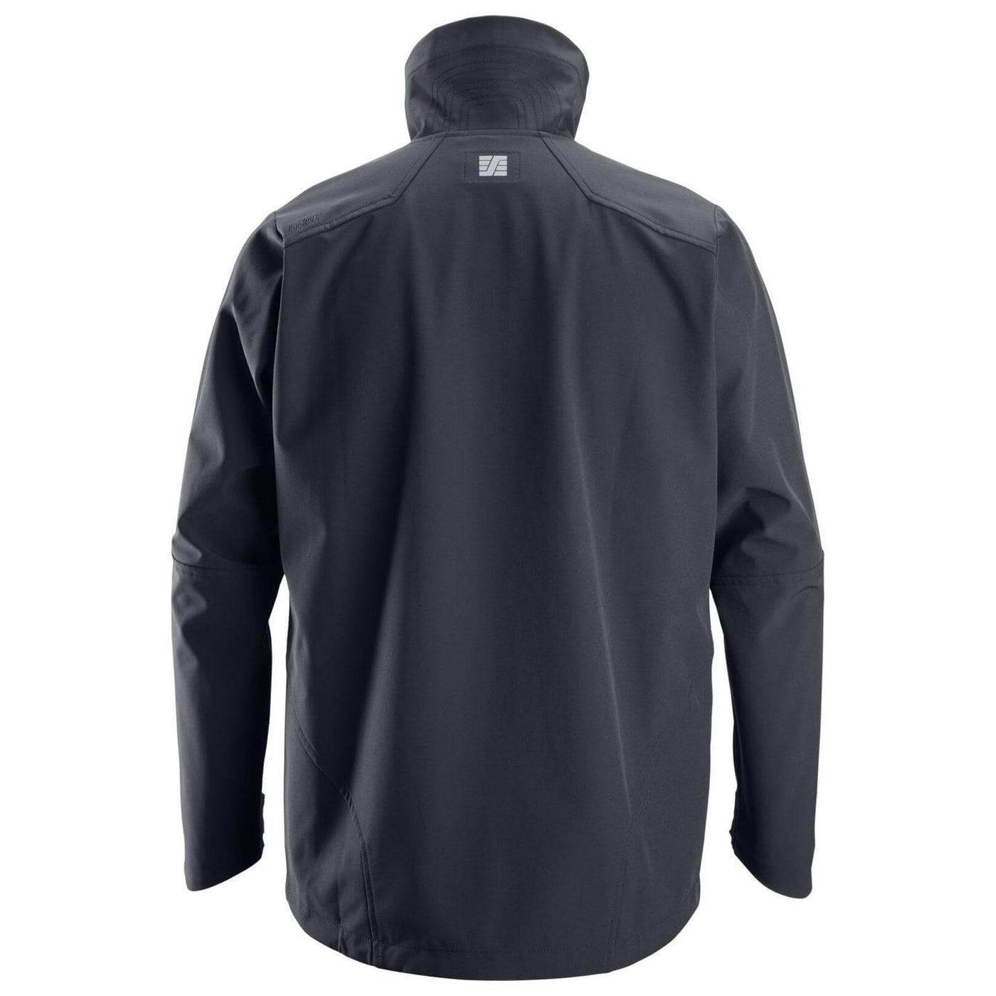 Snickers 1205 AllroundWork Windproof Soft Shell Jacket Steel Grey back #colour_steel-grey