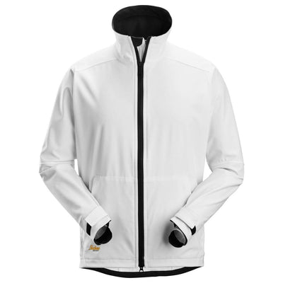 Snickers 1205 AllroundWork Windproof Soft Shell Jacket White Main #colour_white