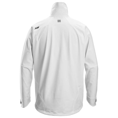 Snickers 1205 AllroundWork Windproof Soft Shell Jacket White back #colour_white
