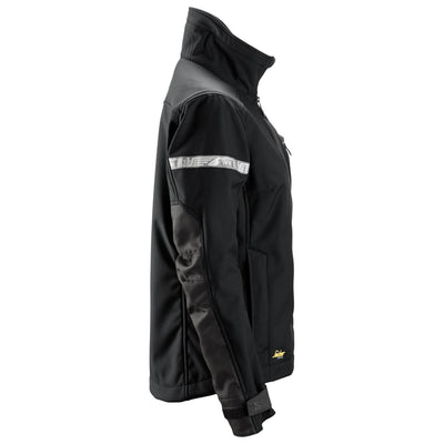 Snickers 1207 AllroundWork Womens Soft Shell Jacket Black Black right #colour_black-black