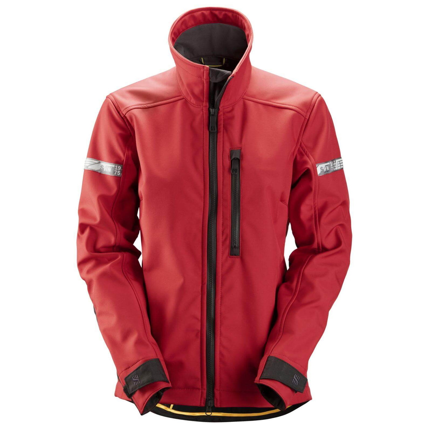 Snickers 1207 AllroundWork Womens Soft Shell Jacket Chili Red Black Main #colour_chili-red-black