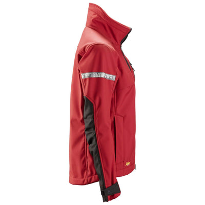 Snickers 1207 AllroundWork Womens Soft Shell Jacket Chili Red Black right #colour_chili-red-black