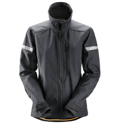 Snickers 1207 AllroundWork Womens Soft Shell Jacket Steel Grey Black Main #colour_steel-grey-black