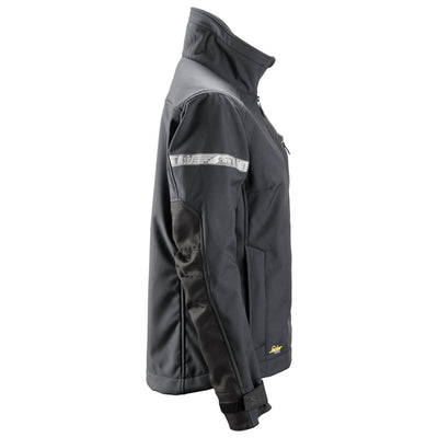 Snickers 1207 AllroundWork Womens Soft Shell Jacket Steel Grey Black right #colour_steel-grey-black