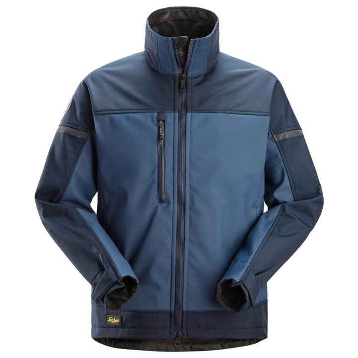 Snickers 1216 AllroundWork Softshell Stretch Jacket Navy Dark Navy Main #colour_navy-dark-navy