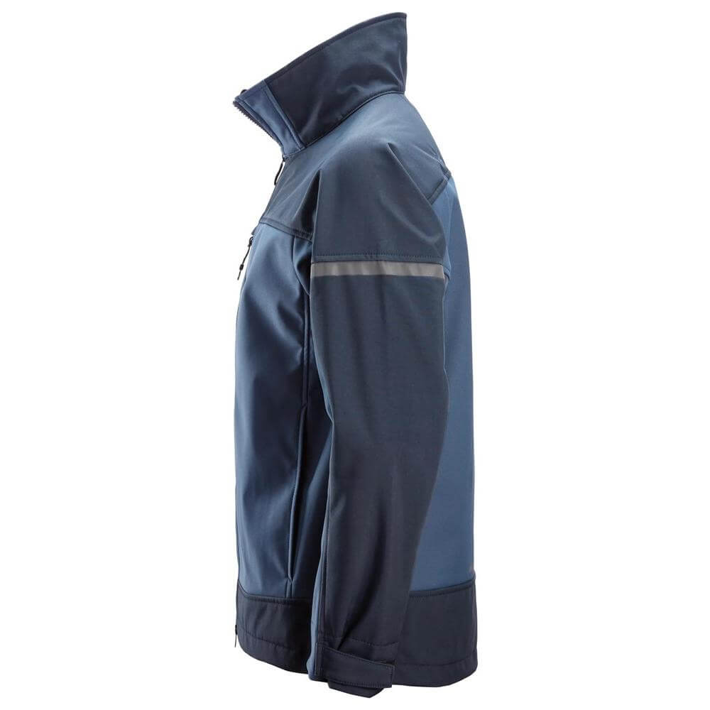 Snickers 1216 AllroundWork Softshell Stretch Jacket Navy Dark Navy left #colour_navy-dark-navy