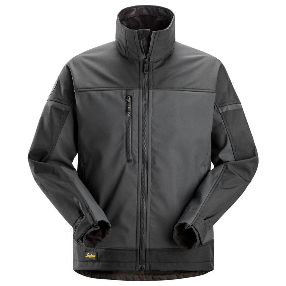 Snickers 1216 AllroundWork Softshell Stretch Jacket Steel Grey Dark Steel Grey Main #colour_steel-grey-dark-steel-grey