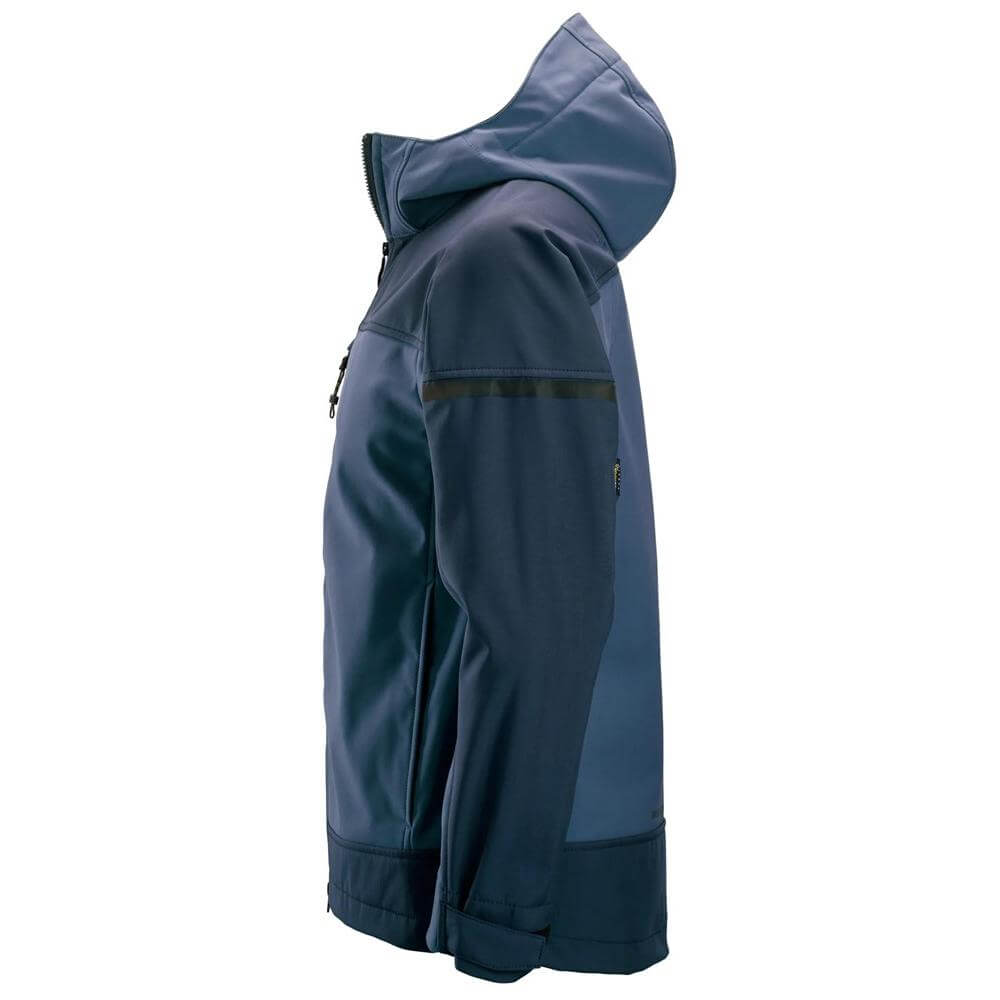 Snickers 1226 AllroundWork Hooded Softshell Stretch Jacket Navy Dark Navy left #colour_navy-dark-navy