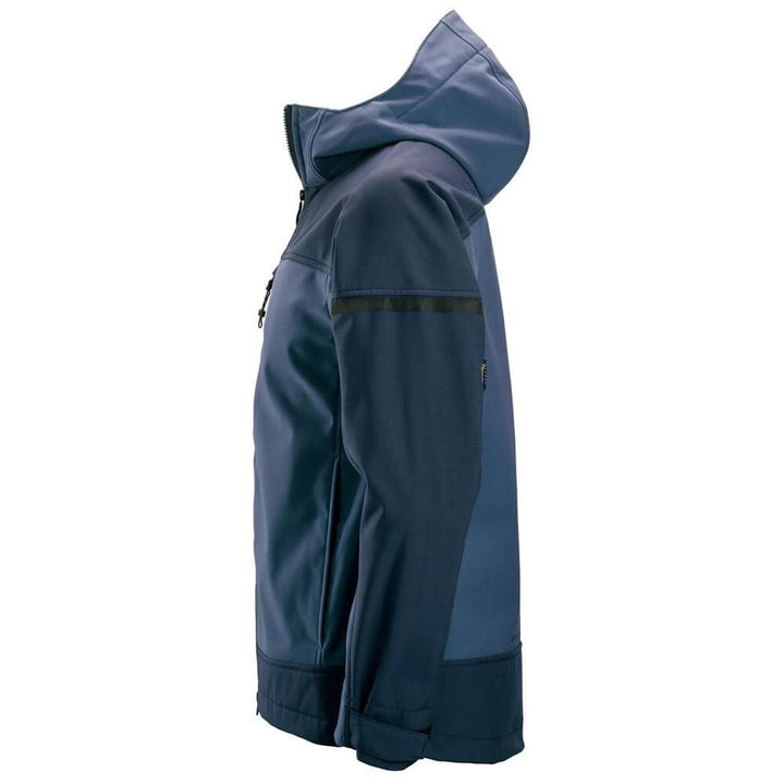 Snickers 1226 AllroundWork Hooded Softshell Stretch Jacket Navy Dark Navy left #colour_navy-dark-navy